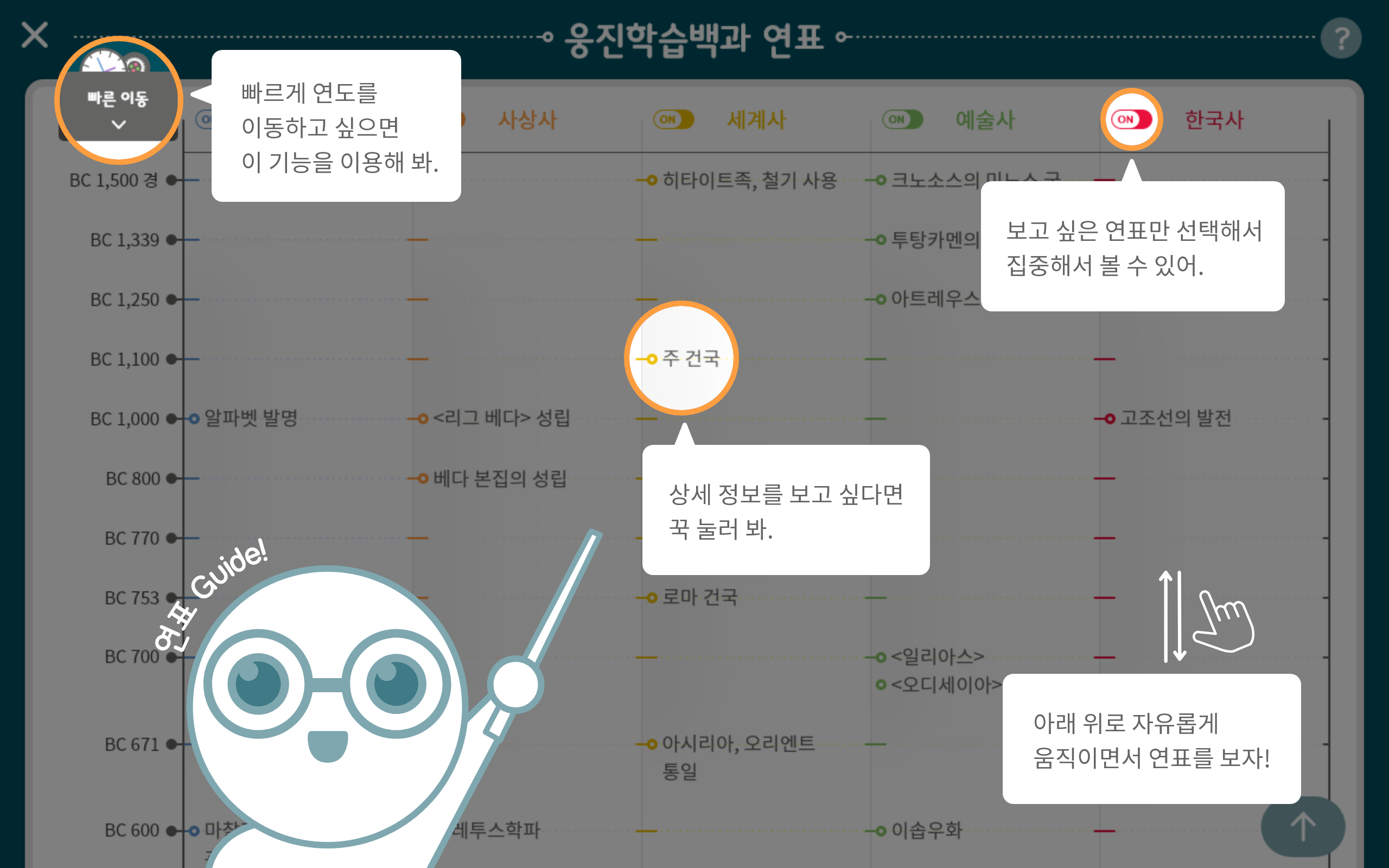 스마트올백과 연혁 사용 안내